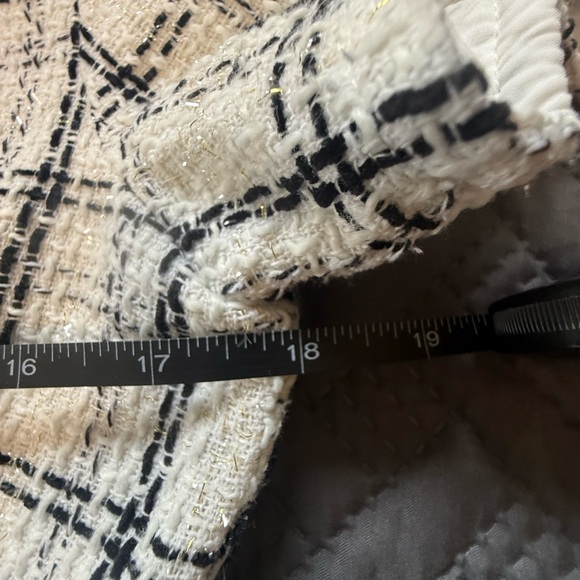 Ivy City Co Tweed Midi Dress Black White Bow Modest Feminine Size S - Picture 13 of 13